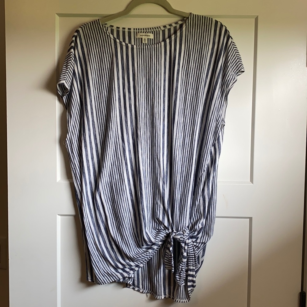 Critical Stripe tie top